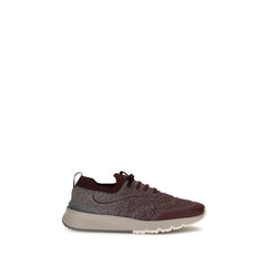 Men's Bordeaux Cotton Athletic Sneakers