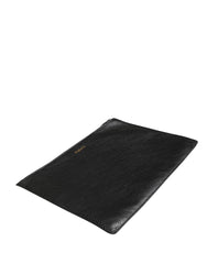 Men's Logo-Embellished Calf Leather Clutch Black