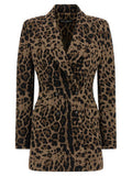 Women's Brown Viscose Blazer Clothing