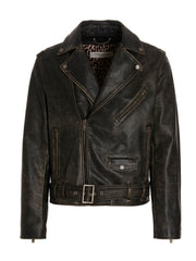 Men's Black Calfskin Leather Jacket Clothing