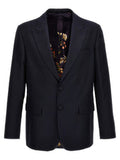 Men's Blue Cotton Blazer Clothing