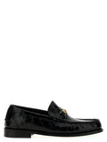 Men's Black Velvet Leather Slip-On Loafers