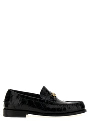 Men's Black Velvet Leather Slip-On Loafers
