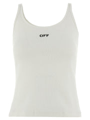 Women's White Cotton Sleeveles T-Shirt