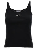 Women's Black Cotton Sleeveles T-Shirt