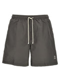 Men's Gray Polyester Shorts