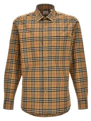 Men's Beige Cotton Blouse