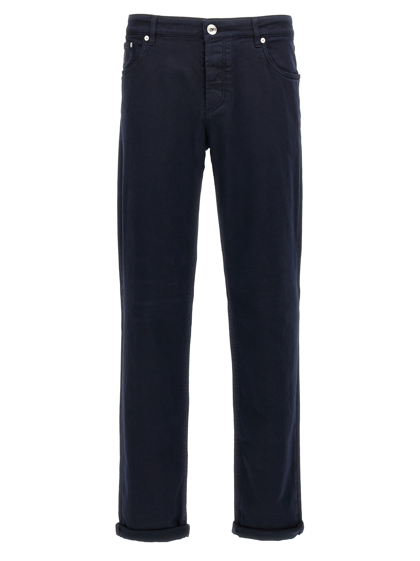 Brunello Cucinelli Cotton Denim Jeans — Navy