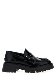 Women's Black Cowhide Slip-On Loafers