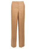 Women's Beige Wool Dress Pants