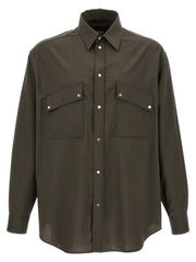 Men's Bicolor Wool Blouse
