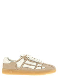 Women's Beige Cowhide Sneakers