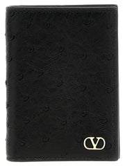 Men's Black Ostrich Skin Cardholder Accessory