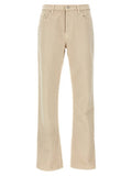 Women's Beige Cotton Casual Pants