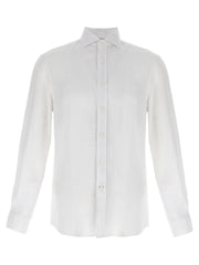 Men's White Linen Blouse