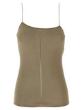 Women's Beige Viscose Tank Tops