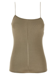 Women's Beige Viscose Tank Tops