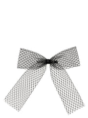 Women's Black Polyester Hair Clip Accessory