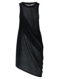 Men's Black Cotton Casual Dress