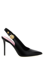 Women's Eva Slingback Pump Black Calfskin Leather