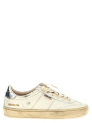 Women's Silver Lamb Leather Low Top Sneakers