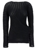 Women's Black Polyester Shirt
