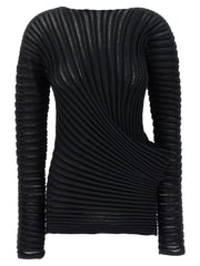 Women's Black Polyester Shirt