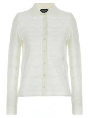 Women's White Cotton Cardigan Clothing