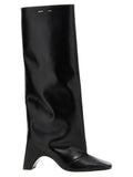 Women's Black Cowhide Over The Knee Shoe