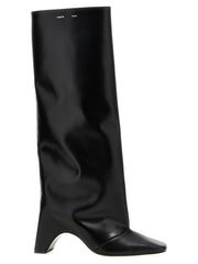 Women's Black Cowhide Over The Knee Shoe