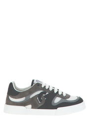 Men's Gray Calfskin Athletic Sneakers