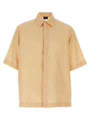 Men's Beige Linen Blouse