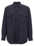 Men's Blue Silk Jacket Clothing