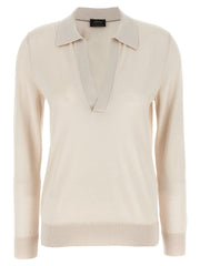 Women's Beige Cashmere Polo Shirt