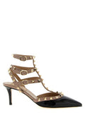 Women's Rockstud Heel Multicolor Lamb Leather