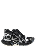 Women's Black Polyethylene Athletic Sneakers