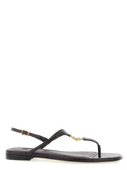 Women's Purple Elastane Flat Sandals