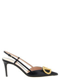 Women's Vlogo Jewel Slingback Pump Black Calfskin Leather