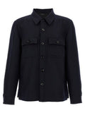 Men's Blue Wool Blouse