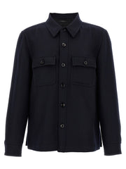 Men's Blue Wool Blouse