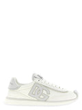 Women's White Polyester Athletic Sneakers