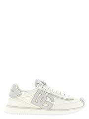 Women's White Polyester Athletic Sneakers
