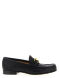 Women's Black Buffalo Leather Slip-On Loafers