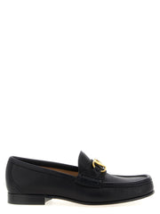 Women's Black Buffalo Leather Slip-On Loafers