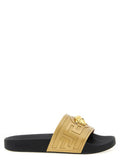 Men's Gold Glass Slides Shoe