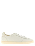 Men's White Goatskin Low Top Sneakers