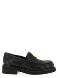 Women's Black Lamb Leather Slip-On Loafers
