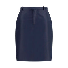 Women's Blue Silk Skirt