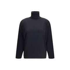 Women's Black Silk Sweatshirt Clothing