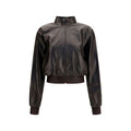 Women's Brown Lamb Ovis Aries Bomber Clothing
